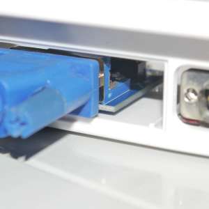 VGA output cable connected to Indivision AGA MK3